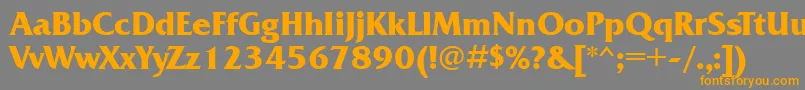 FrizquadratagttBold Font – Orange Fonts on Gray Background