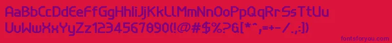 フォントLinewireBold – 赤い背景に紫のフォント