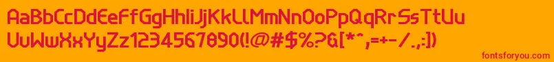 LinewireBold Font – Red Fonts on Orange Background