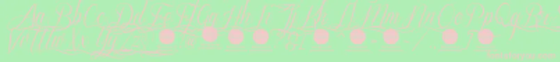 SverigescriptdecoratedDemo Font – Pink Fonts on Green Background