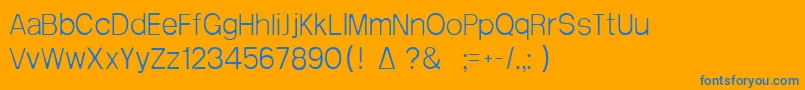 Czcionka Arctik1 – niebieskie czcionki na pomarańczowym tle
