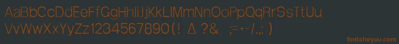 Шрифт Arctik1 – коричневые шрифты на чёрном фоне