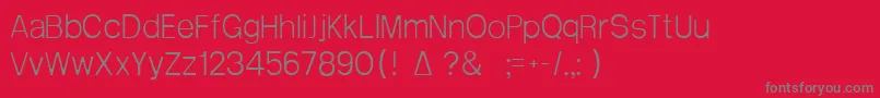 フォントArctik1 – 赤い背景に灰色の文字
