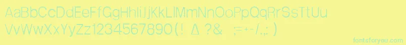 Czcionka Arctik1 – zielone czcionki na żółtym tle