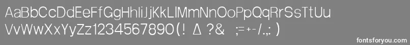 フォントArctik1 – 灰色の背景に白い文字