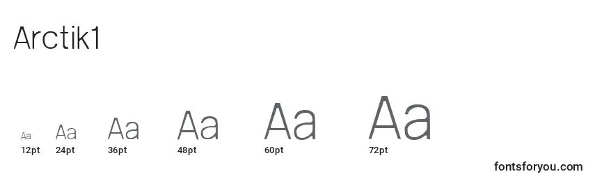 Arctik1 Font Sizes