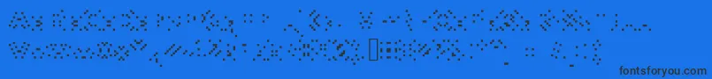 Chunkydunkalias Font – Black Fonts on Blue Background