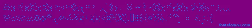 Chunkydunkalias-fontti – siniset fontit violetilla taustalla