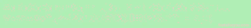 Chunkydunkalias Font – Pink Fonts on Green Background