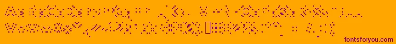 フォントChunkydunkalias – オレンジの背景に紫のフォント