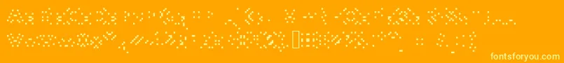 Chunkydunkalias Font – Yellow Fonts on Orange Background