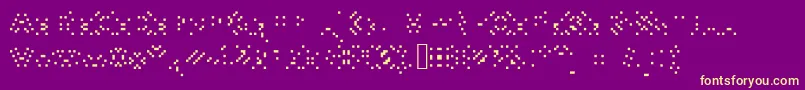 Chunkydunkalias Font – Yellow Fonts on Purple Background