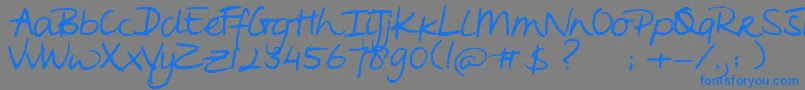 Oei Font – Blue Fonts on Gray Background