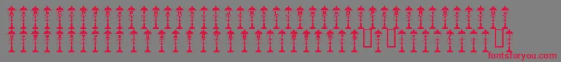 EmpireoflightsAl Font – Red Fonts on Gray Background