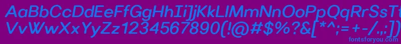 fuente VillerayroundedMediumitalic – Fuentes Azules Sobre Fondo Morado