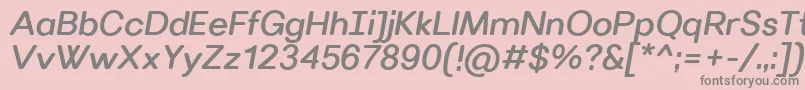 VillerayroundedMediumitalic Font – Gray Fonts on Pink Background