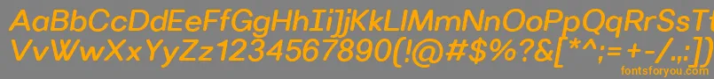 VillerayroundedMediumitalic Font – Orange Fonts on Gray Background