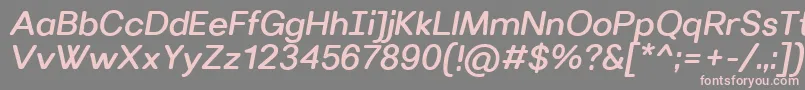 VillerayroundedMediumitalic Font – Pink Fonts on Gray Background