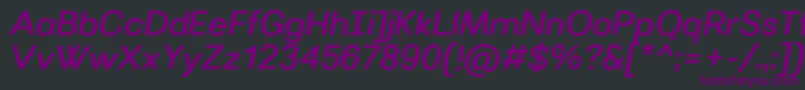 VillerayroundedMediumitalic Font – Purple Fonts on Black Background