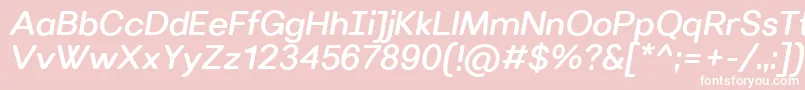 VillerayroundedMediumitalic Font – White Fonts on Pink Background