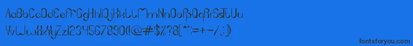 GameOfLife Font – Black Fonts on Blue Background