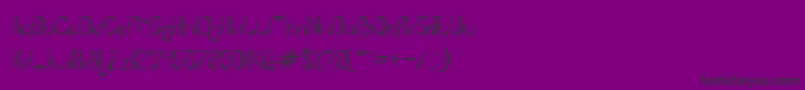 GameOfLife-fontti – mustat fontit violetilla taustalla