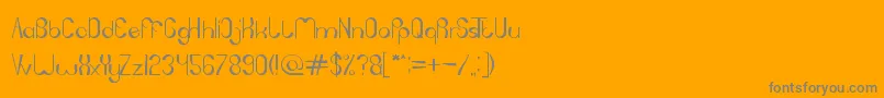 フォントGameOfLife – オレンジの背景に灰色の文字