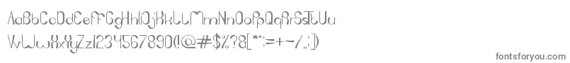 フォントGameOfLife – 白い背景に灰色の文字