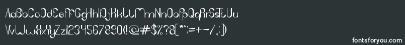 GameOfLife-fontti – valkoiset fontit mustalla taustalla