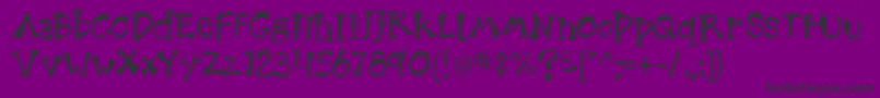 Kb3etchingsinzinc Font – Black Fonts on Purple Background