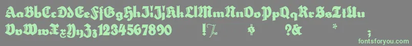 HerzogvongrafTall Font – Green Fonts on Gray Background