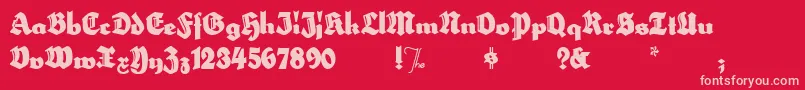 HerzogvongrafTall Font – Pink Fonts on Red Background