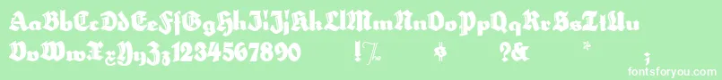 HerzogvongrafTall Font – White Fonts on Green Background
