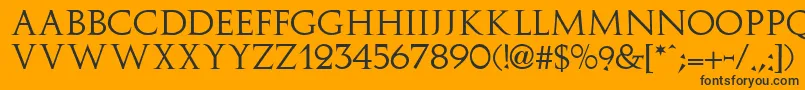 More about ImplicitSsi Font ImplicitSsi Font – Black Fonts on Orange Background