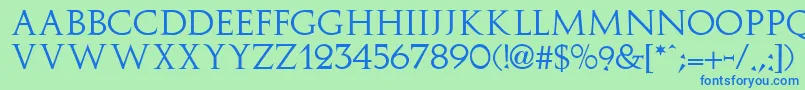 ImplicitSsi Font – Blue Fonts on Green Background