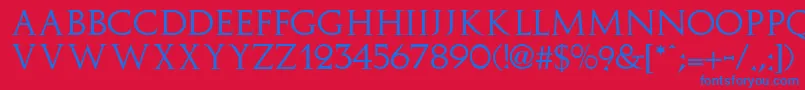 ImplicitSsi Font – Blue Fonts on Red Background