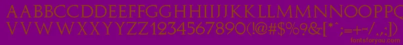 ImplicitSsi Font – Brown Fonts on Purple Background