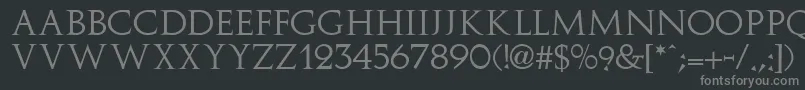 フォントImplicitSsi – 黒い背景に灰色の文字