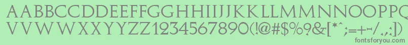 フォントImplicitSsi – 緑の背景に灰色の文字