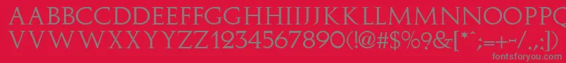 フォントImplicitSsi – 赤い背景に灰色の文字