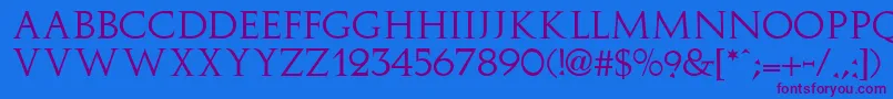 ImplicitSsi Font – Purple Fonts on Blue Background