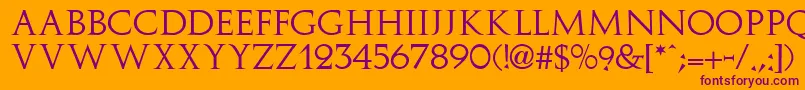 ImplicitSsi Font – Purple Fonts on Orange Background