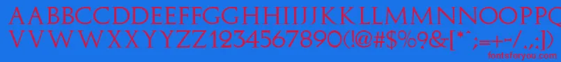ImplicitSsi Font – Red Fonts on Blue Background