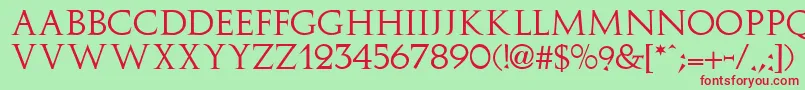 ImplicitSsi Font – Red Fonts on Green Background