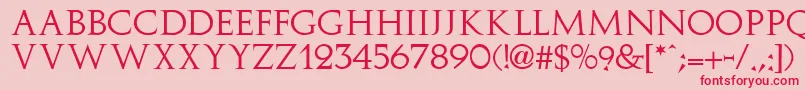 ImplicitSsi Font – Red Fonts on Pink Background