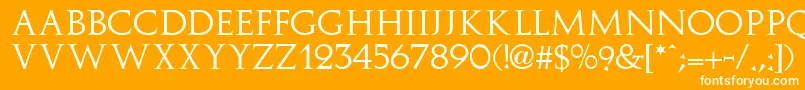ImplicitSsi Font – White Fonts on Orange Background