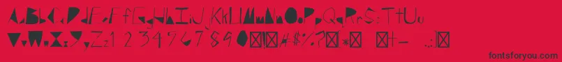 BlockedRegular Font – Black Fonts on Red Background