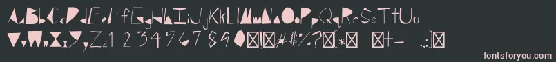 BlockedRegular Font – Pink Fonts on Black Background