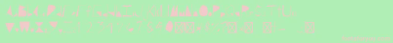 BlockedRegular Font – Pink Fonts on Green Background