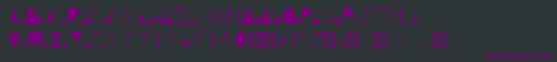 BlockedRegular Font – Purple Fonts on Black Background